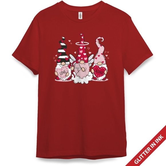 * NWT  BOUTIQUE   VALENTINE CUPID GNOMES TEE   FUN & UNIQUE - Picture 2 of 3